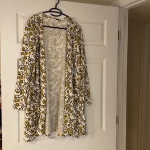 LuLaRoe Yellow Flowered Cardigan